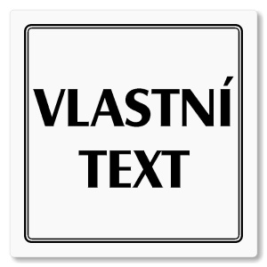 Váš text, 118x118mm, bílá, Utah